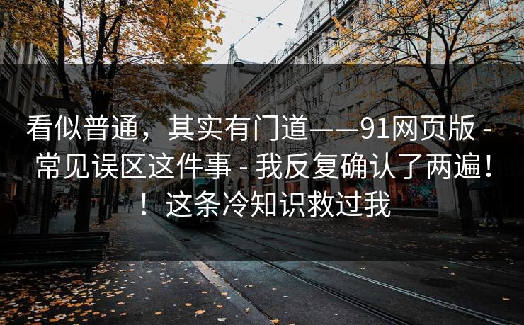 看似普通，其实有门道——91网页版 - 常见误区这件事 - 我反复确认了两遍！！这条冷知识救过我